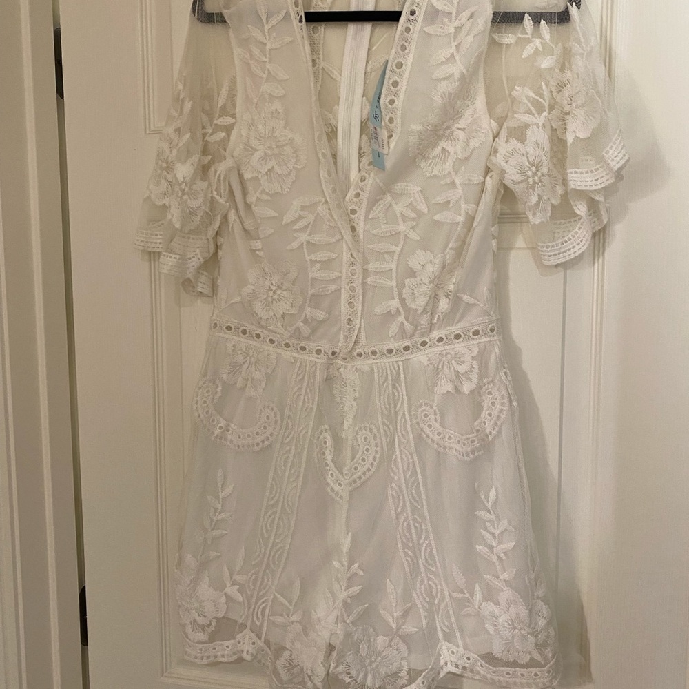 White lace romper